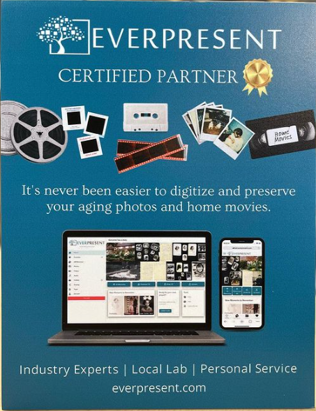 EverPresent ad Digitize and preserve your aging photos and home movies easily.